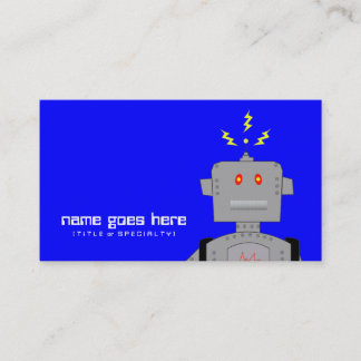 blue robot business card