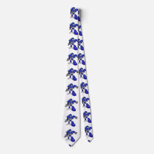 Blue robot for kids - Choose background color Neck Tie
