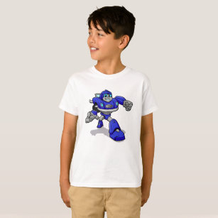 Blue robot for kids - Choose background color T-Shirt