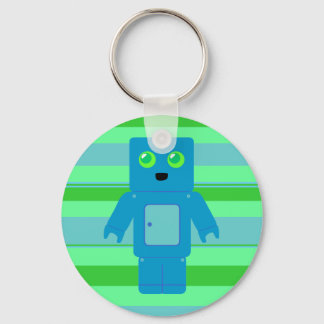 Blue Robot Keychain