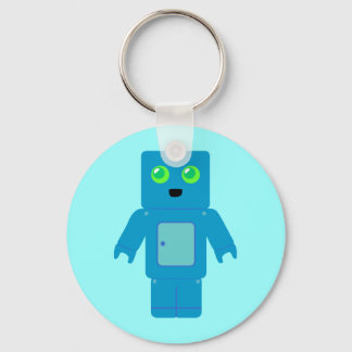 Blue Robot Keychain