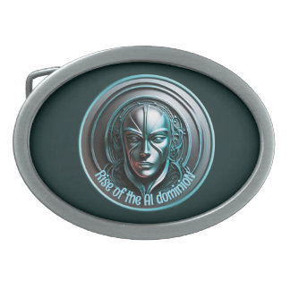 Blue Robot Mask - Rise of the AI dominioN Belt Buckle