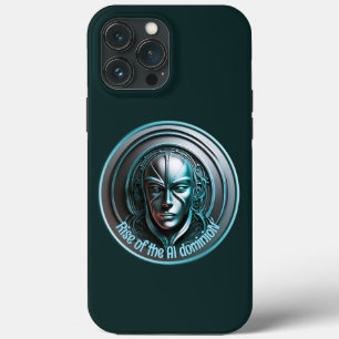 Blue Robot Mask - Rise of the AI dominioN iPhone 13 Pro Max Case