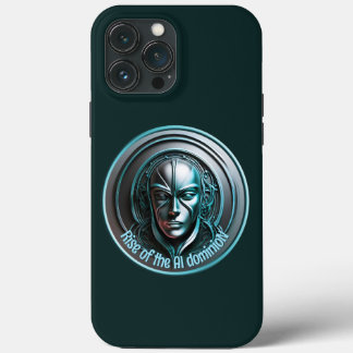 Blue Robot Mask - Rise of the AI dominioN iPhone 13 Pro Max Case