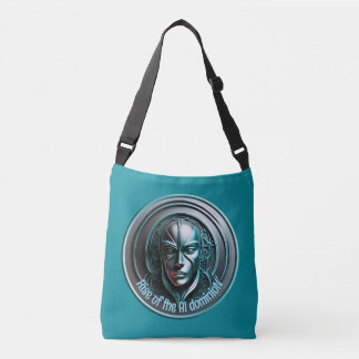 Blue Robot Mask - Rise of the AI dominioN Crossbody Bag