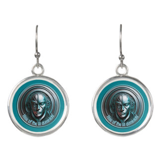 Blue Robot Mask - Rise of the AI dominioN Earrings