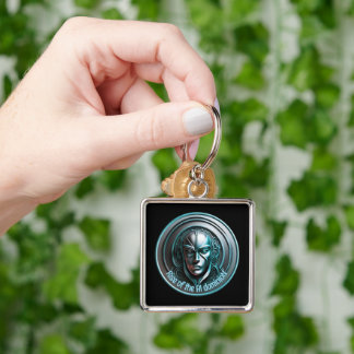 Blue Robot Mask - Rise of the AI dominioN Keychain