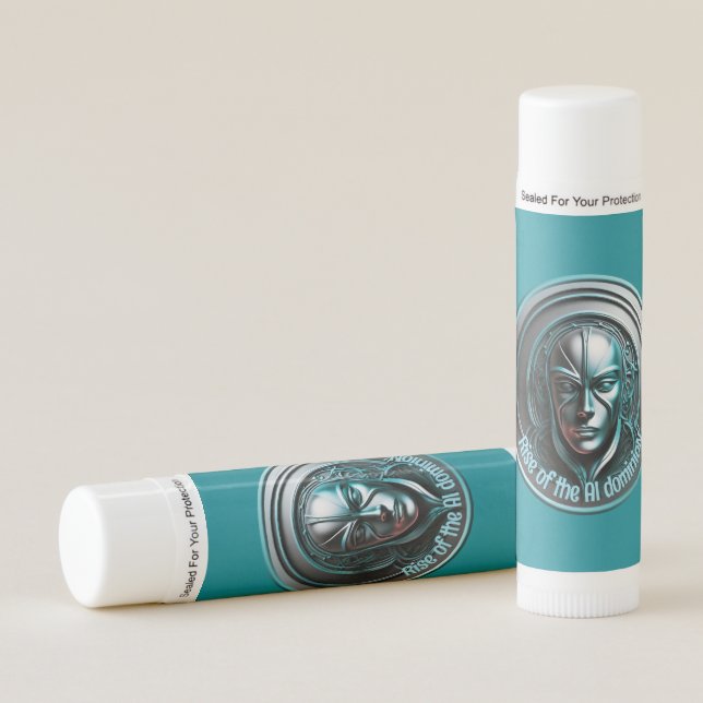 Blue Robot Mask - Rise of the AI dominioN Lip Balm (Front)
