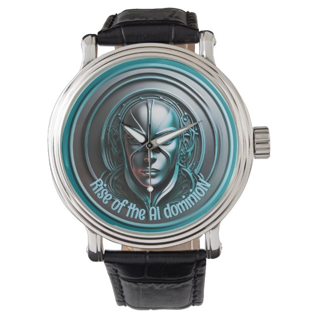 Blue Robot Mask - Rise of the AI dominioN Watch (Front)