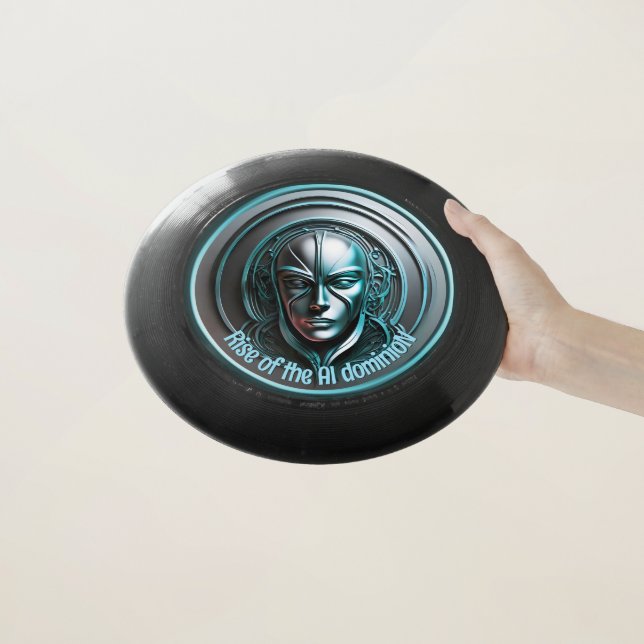 Blue Robot Mask - Rise of the AI dominioN Wham-O Frisbee (In Hand)