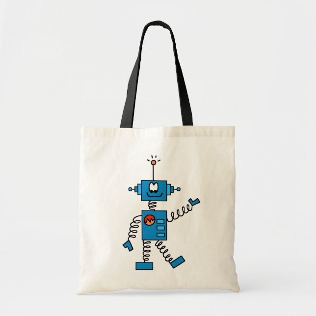 Blue Robot Tshirts and Gifts Tote Bag (Front)