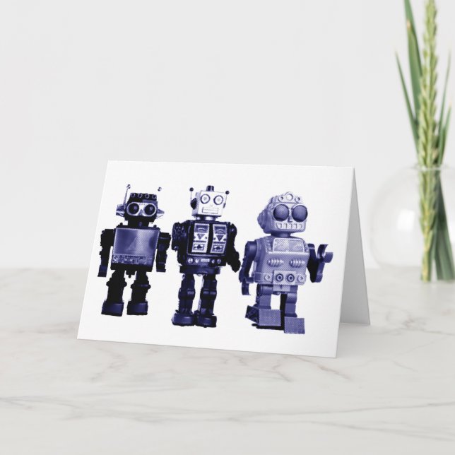 blue robots card (Front)