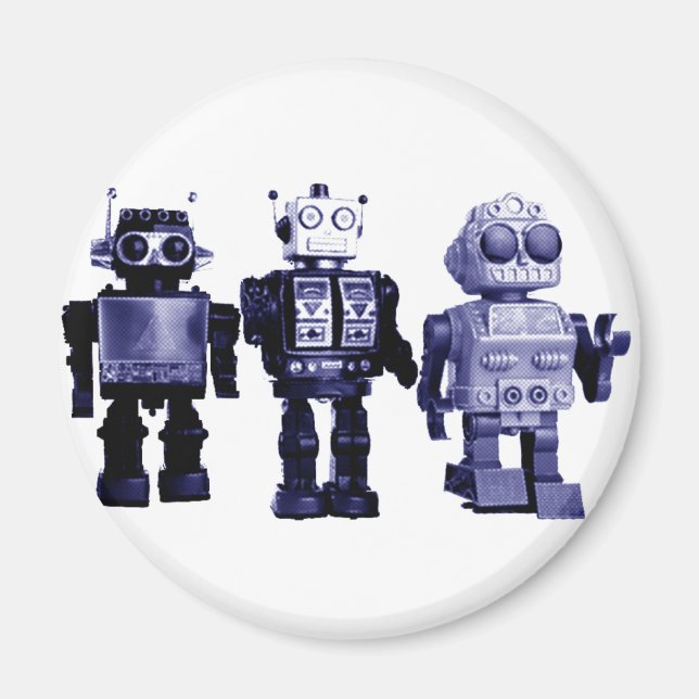 blue robots magnet (Front)