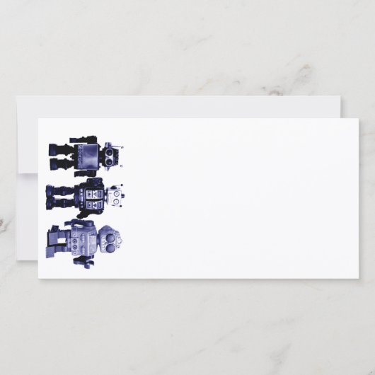 blue robots photo card (Front)