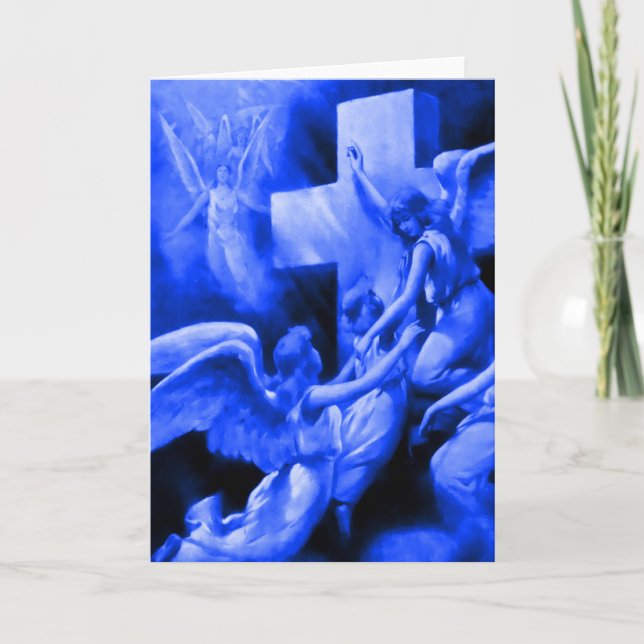 Blue Rock of Ages Card (Front)