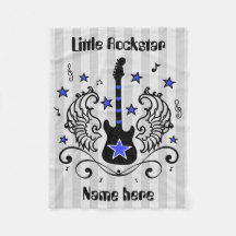 Blue Rock star guitar with wings