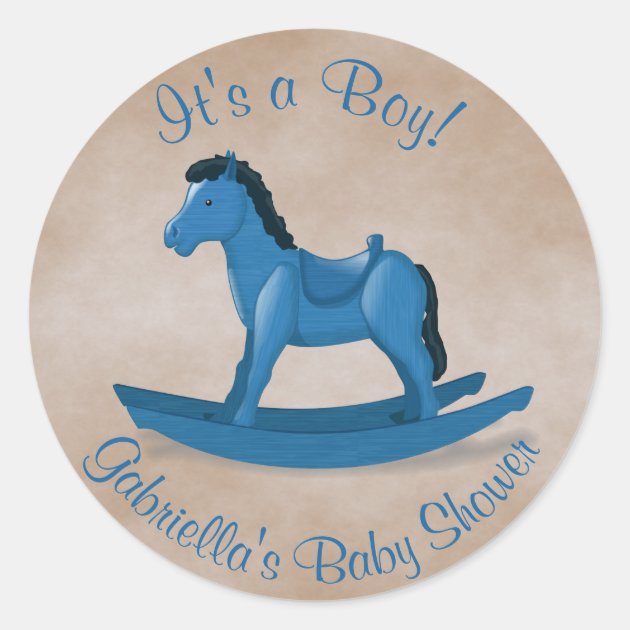 blue rocking horse