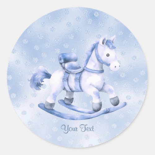 Blue Rocking Horse Sticker