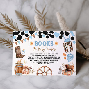 Blue Rodeo Cowboy Wild West Books for Baby Enclosure Card