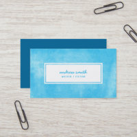 Blue Rolled Ink Trendy Modern Business Card