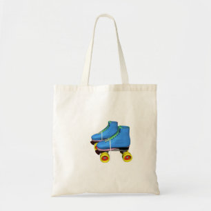 Blue Roller Skates in retro style Tote Bag