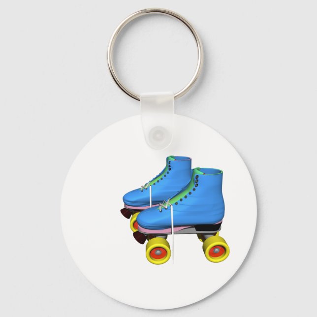 Blue Roller Skates Keychain (Front)