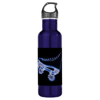 Blue Rollerskate Xray Water Bottle