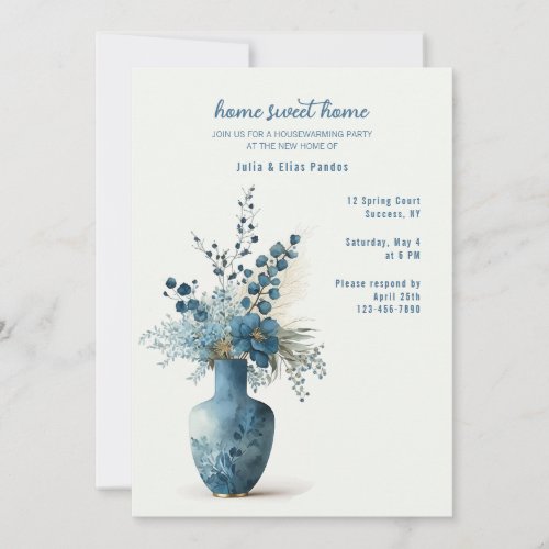 Blue Romance Invitation