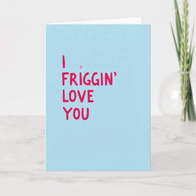 Blue Romantic Love You Card (Front)