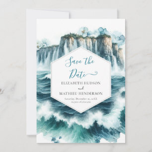Blue Romantic Nautical Wedding Save The Date