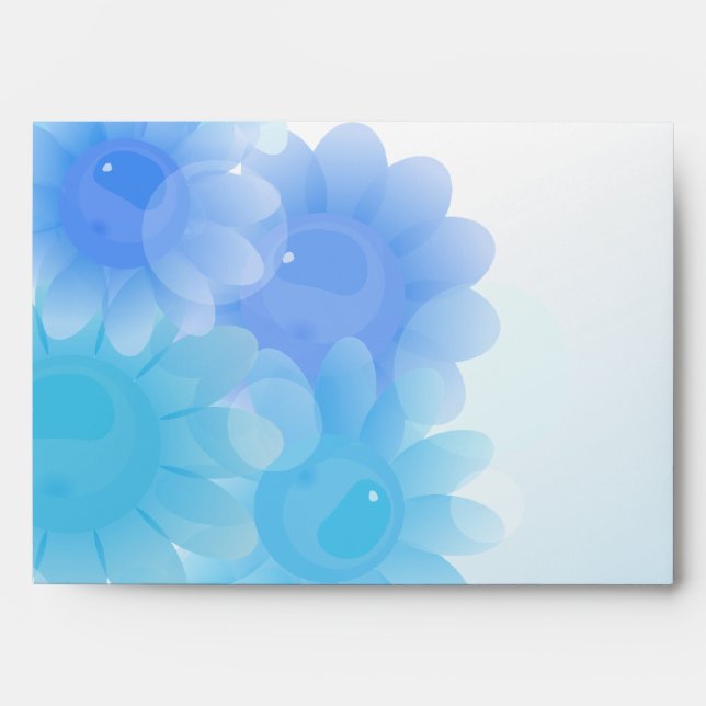 Blue romantic vintage flowers envelope (Front)