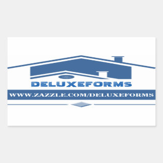 Blue Roof Rectangular Sticker