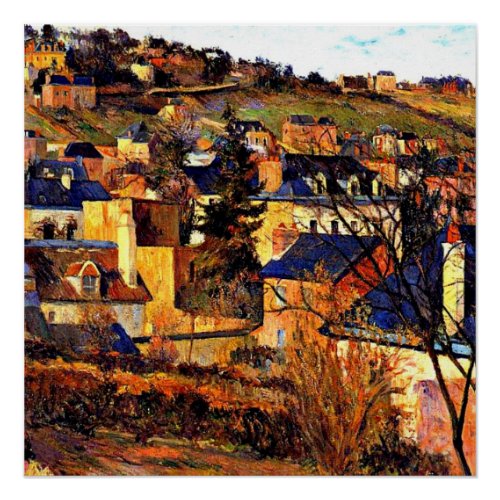 Blue Roofs of Rouen Paul Gauguin painting Poster