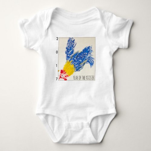 Blue Rooster 2017 Child Painting Baby bodysuit