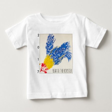 Blue Rooster 2017 Child Painting Baby Tee