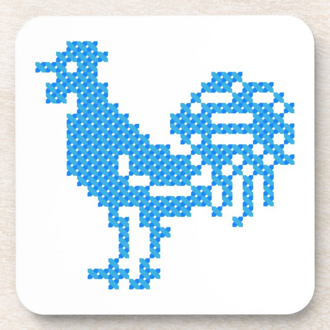 Blue Rooster Beverage Coaster (Front)