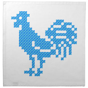 Blue Rooster Cloth Napkin
