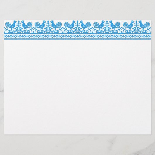 Blue Rooster cross-stitch (Front)