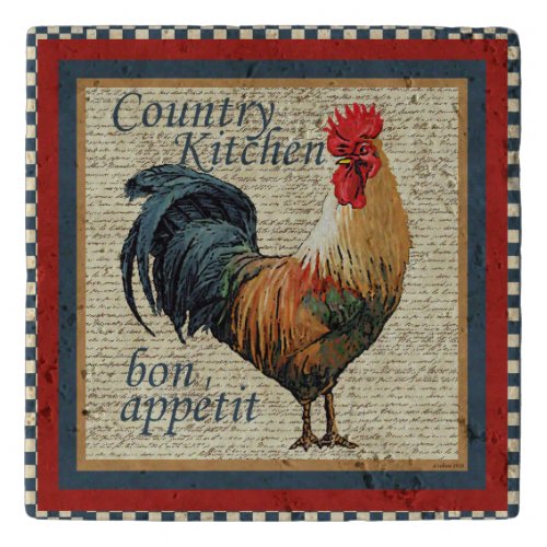 Blue Rooster French Country Kitchen Bon Appetit Trivet