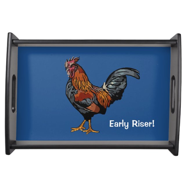 Blue Rooster Small Serving Tray (Front)