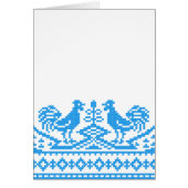 Blue Roosters cross-stitch (Front)