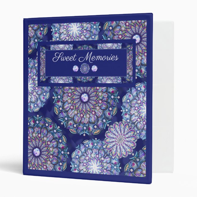 Blue Rosace 3 Ring Binder (Front/Inside)