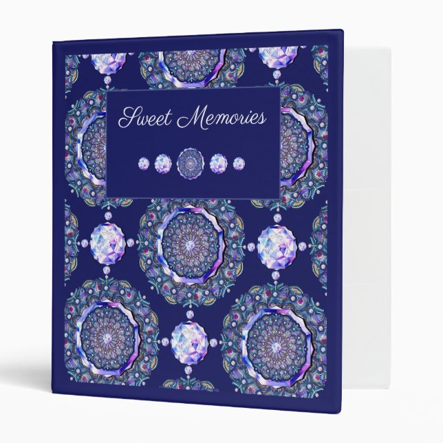 Blue Rosace 3 Ring Binder (Front/Inside)