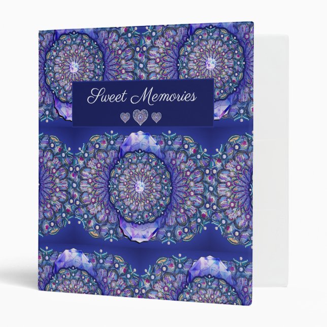 Blue Rosace 3 Ring Binder (Front/Inside)