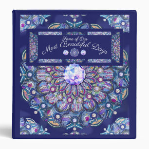 Blue Rosace 3 Ring Binder