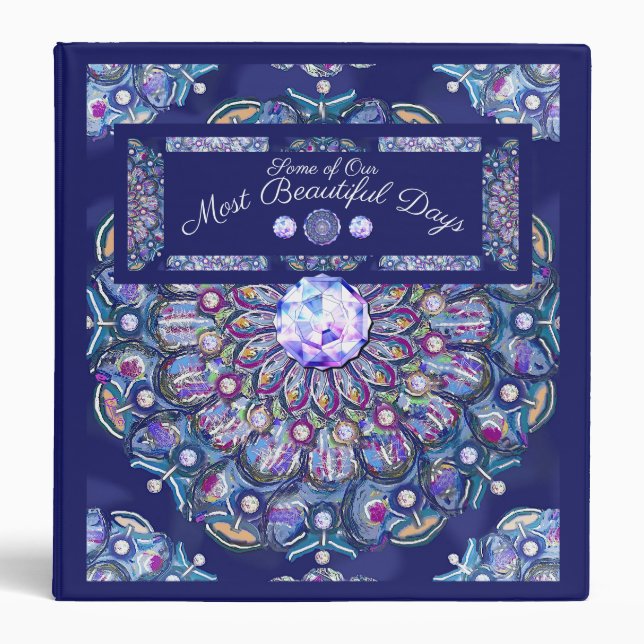 Blue Rosace 3 Ring Binder (Front)
