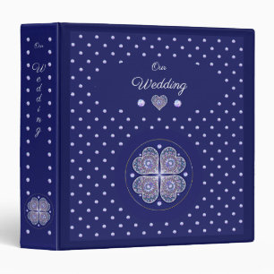 Blue Rosace 3 Ring Binder