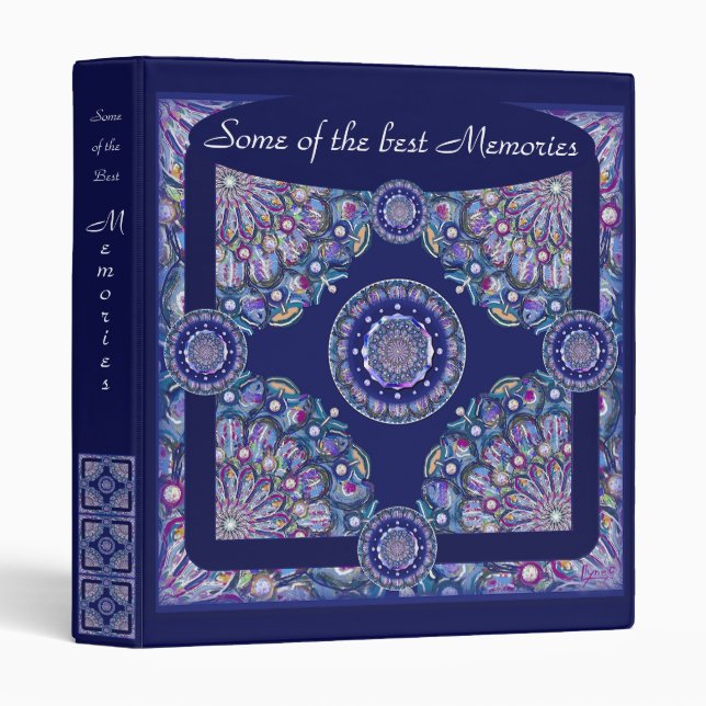 Blue Rosace 3 Ring Binder (Front/Spine)