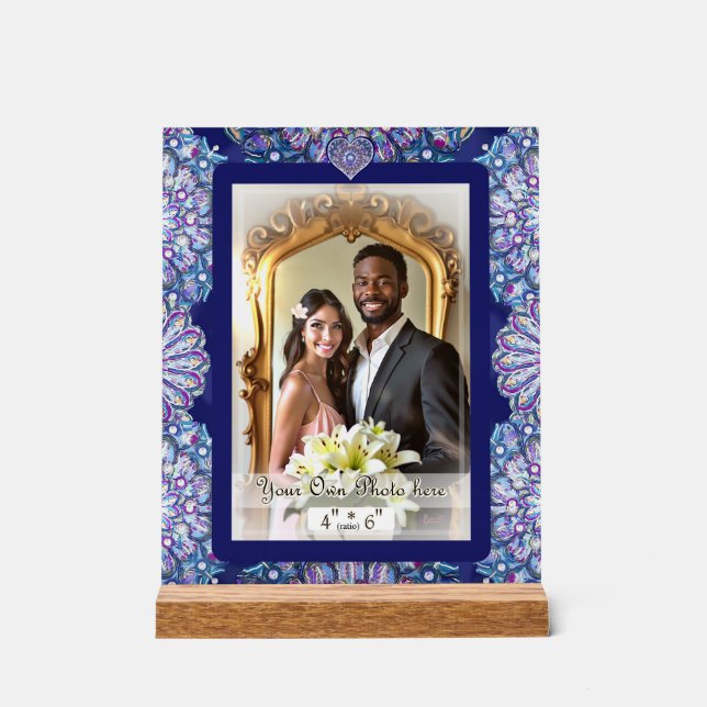 Blue Rosace Acrylic Sign (Front)