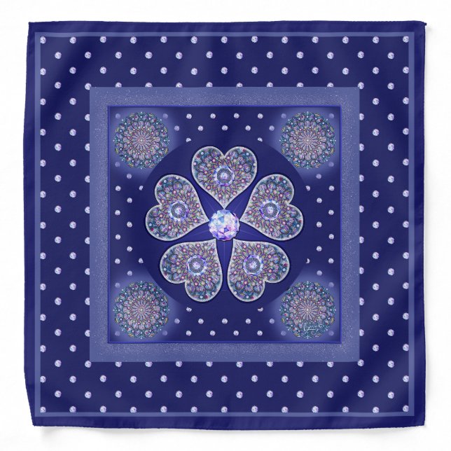 Blue Rosace Bandana (Front)